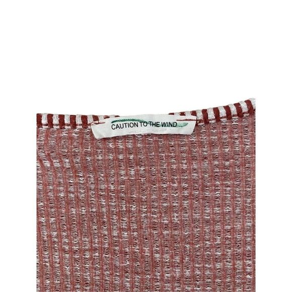 Caution To The Wind Striped Boho Wrap Style Blouse V-Neck Bohemian - Picture 6 of 10